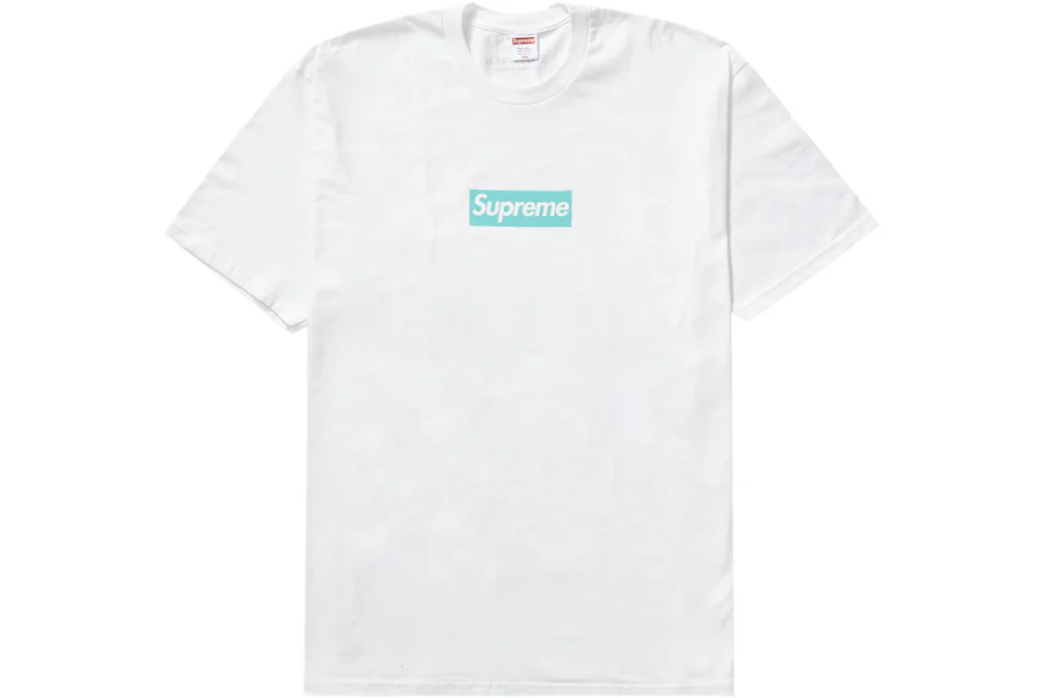 シュプリーム × ティファニー ボックスロゴ Tシャツ ホワイト