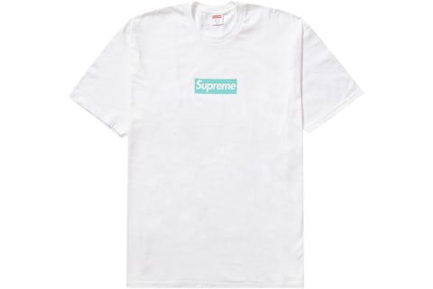Supreme Tiffany Box Logo Tee White Men's FW21 US - Main Image