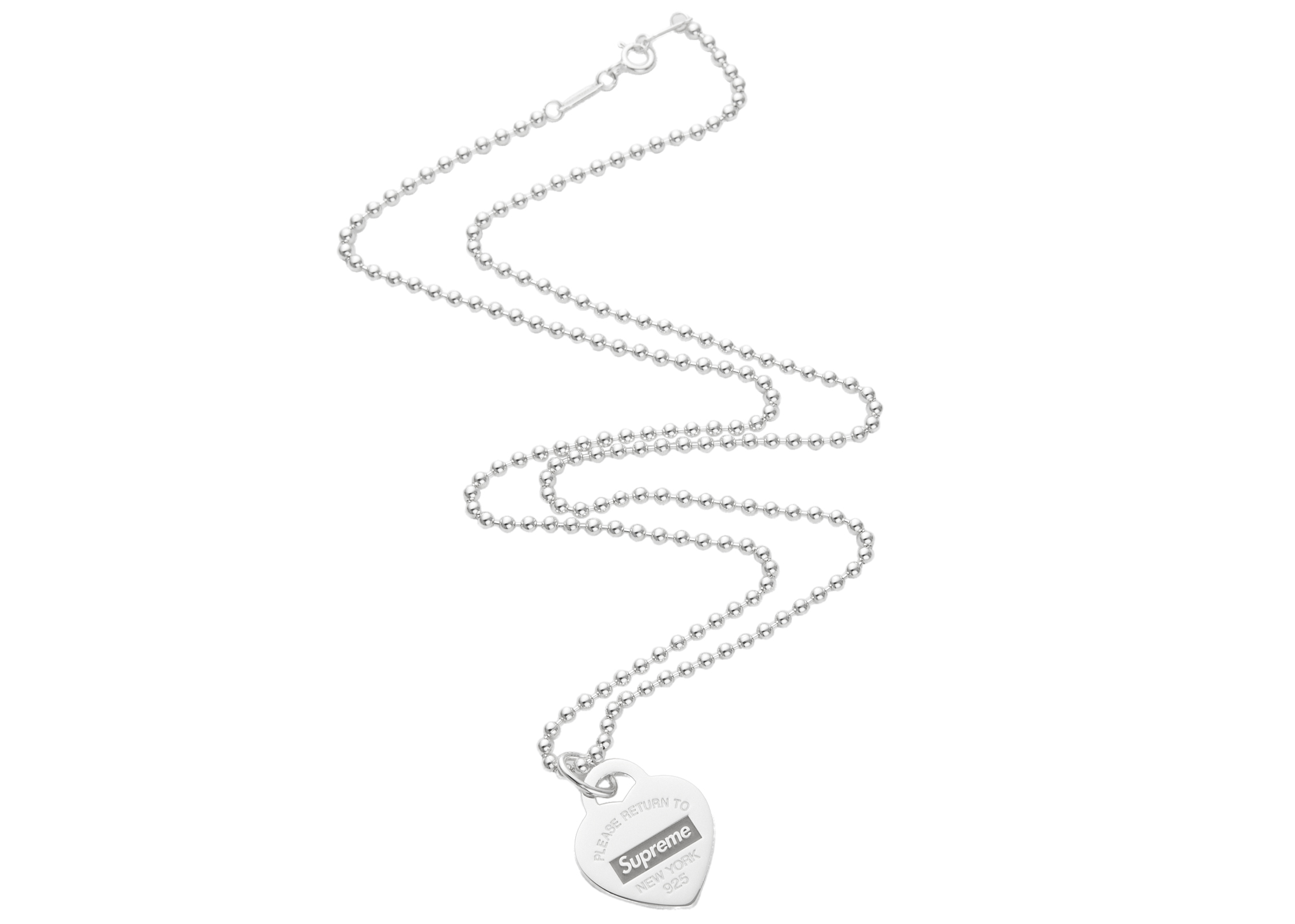 Supreme®/Tiffany Heart Tag Pendant | myglobaltax.com