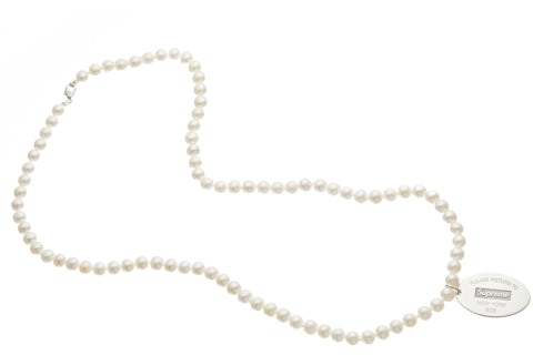 Supreme Tiffany Return to Tiffany Oval Tag Pearl Necklace