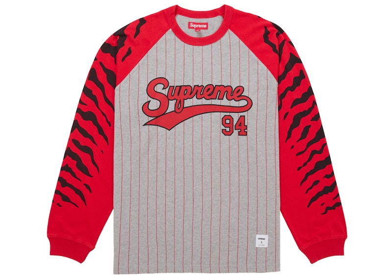 Supreme Tiger Raglan L/S Top Grey Men's - SS26 - US