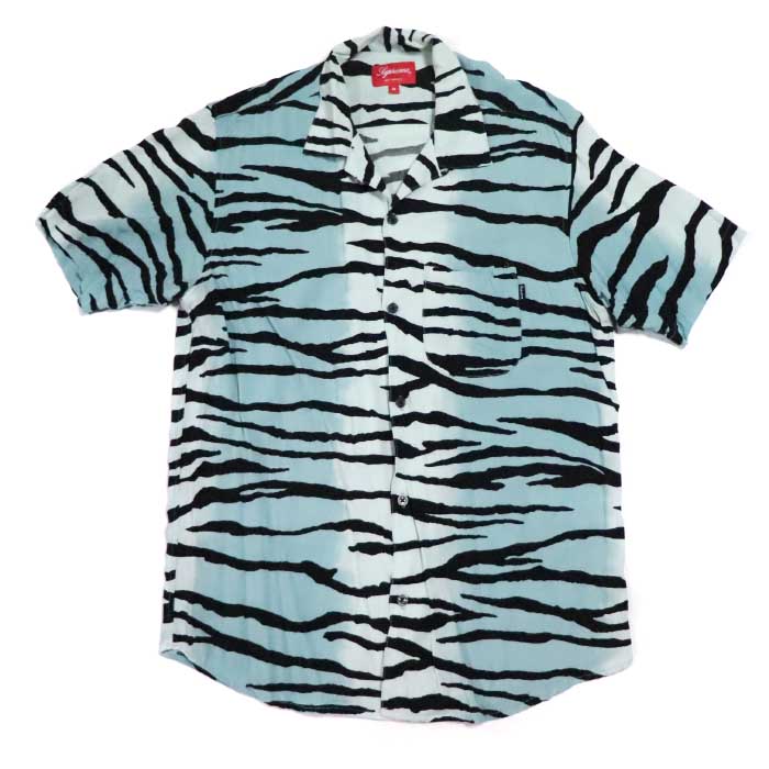 Supreme Tiger Stripe Rayon Shirt Grey Men's - SS18 - US