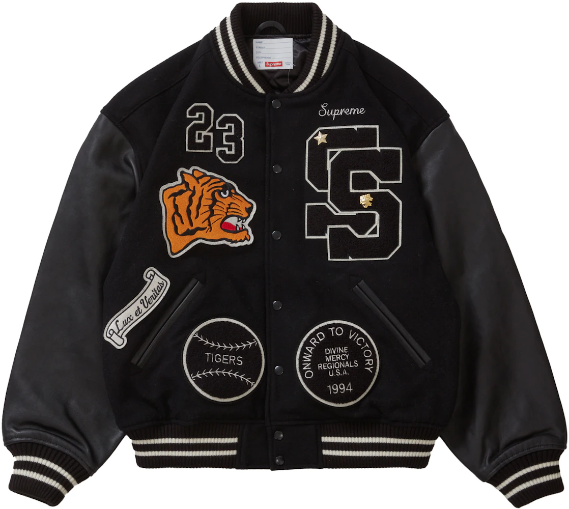 Letterman Supreme Tiger Black Varsity Jacket - Jackets Masters