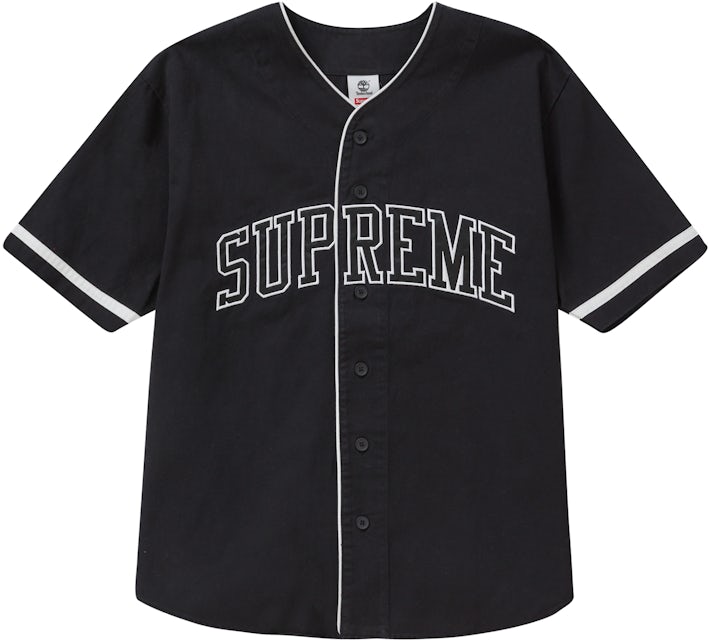 Supreme Denim Baseball Jersey 'Black