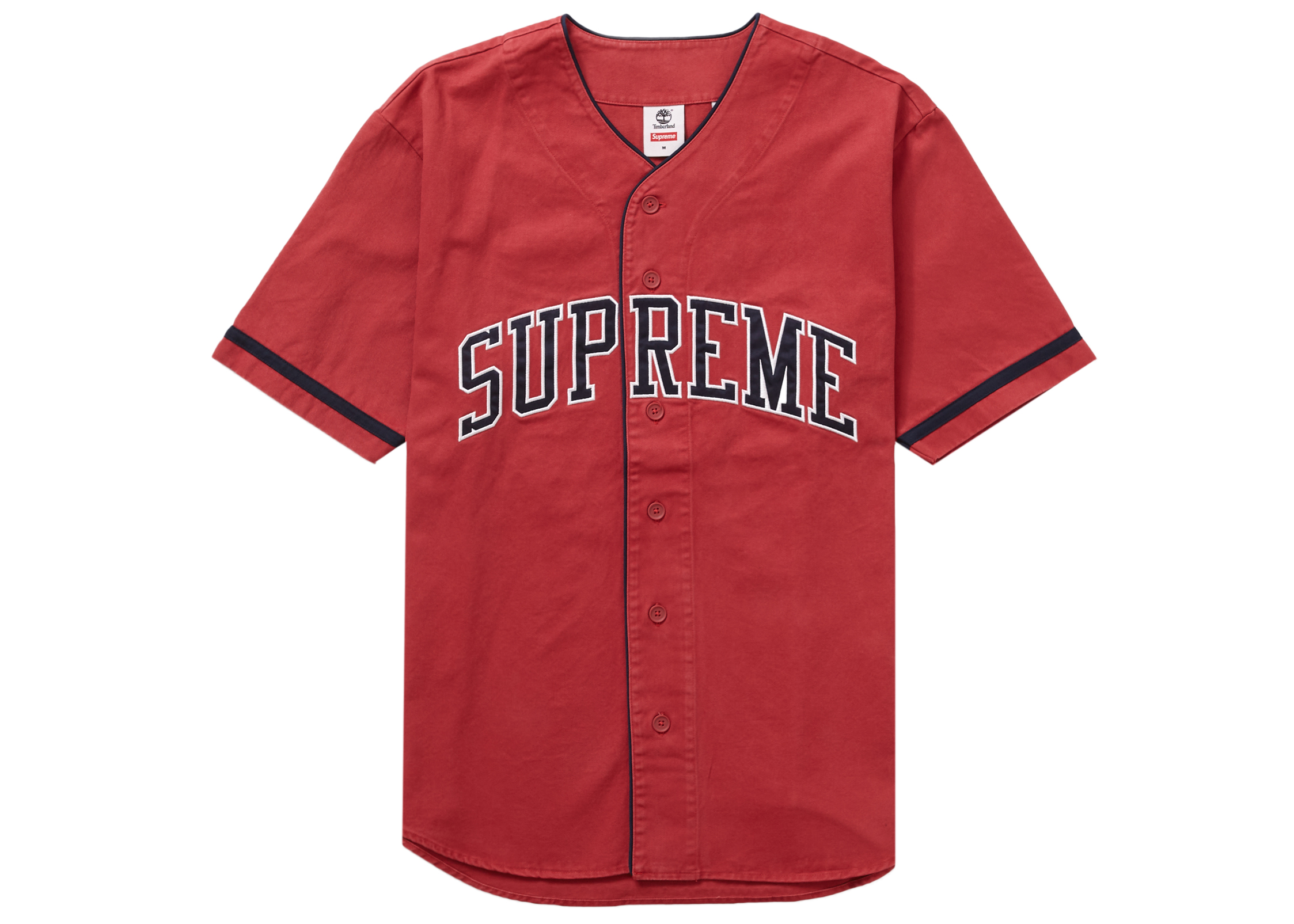 Supreme Timberland Baseball Jersey Red