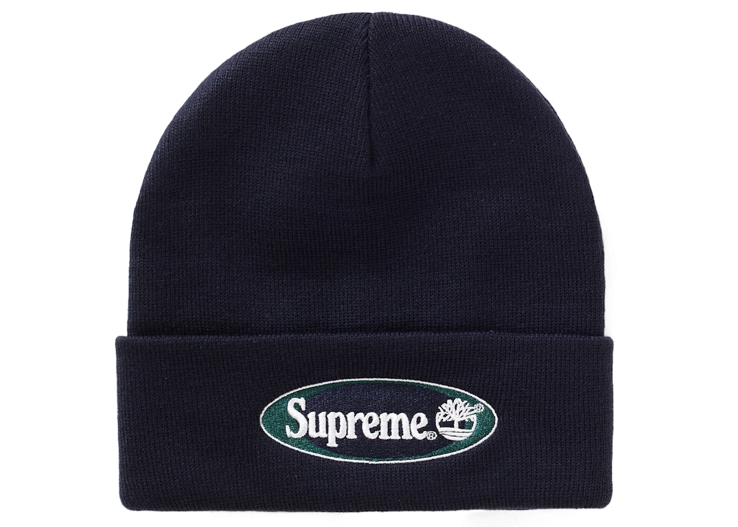 Pre-owned Supreme Timberland Beanie Navy