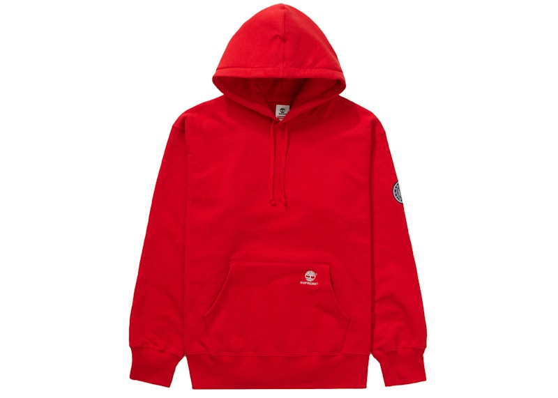 Supreme Timberland Hooded Sweatshirt Red Men's - FW21 - GB