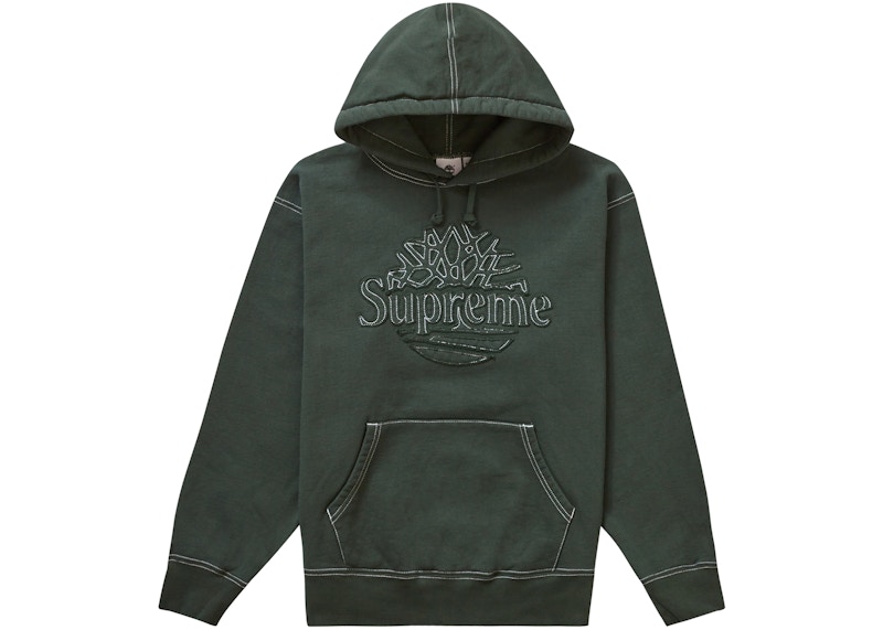 Supreme Timberland Hooded Sweatshirt (SS23) Dark Green Men's