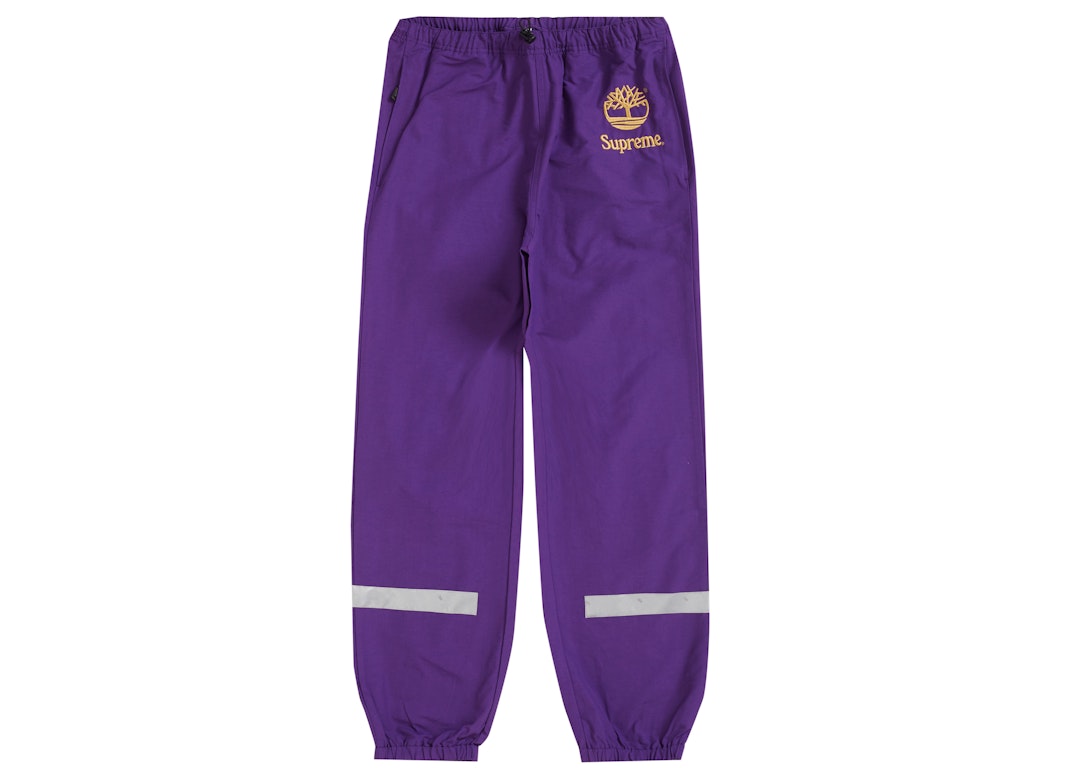 Pre-owned Supreme Timberland Reflective Taping Track Pant Purple