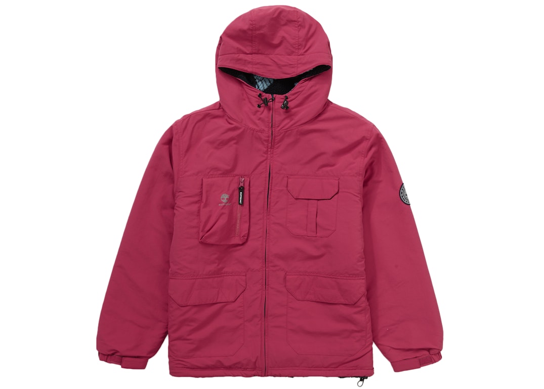 Pre-owned Supreme Timberland Reversible Ripstop Jacket Burgundy