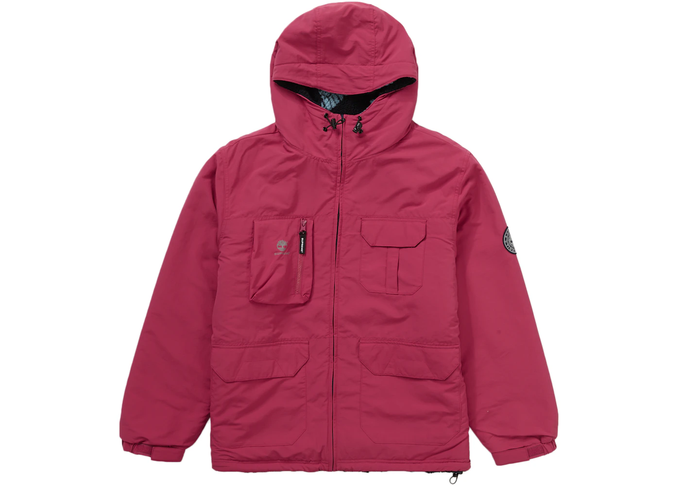 Supreme Timberland Reversible Ripstop Jacket Burgundy Men's FW21