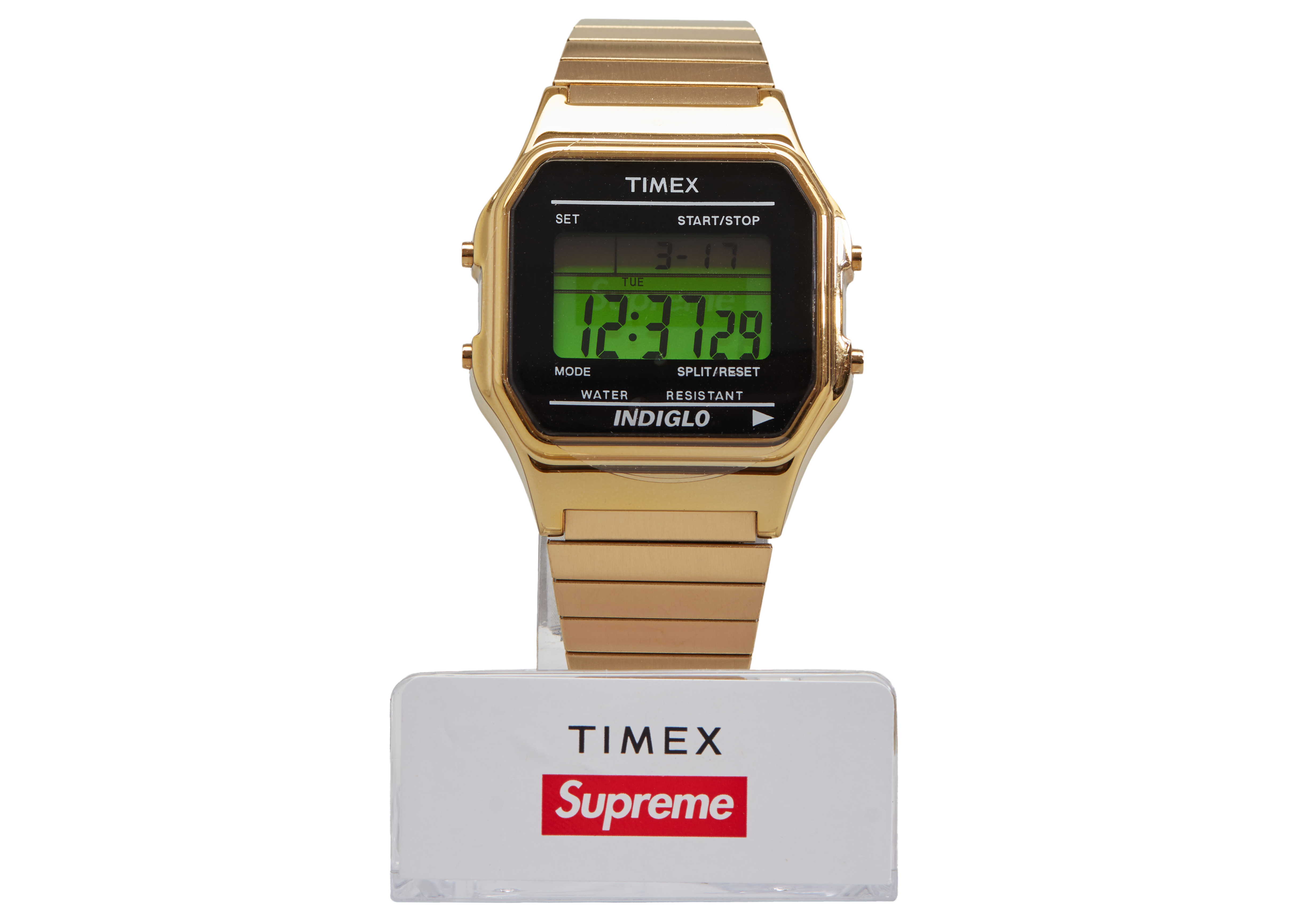 Supreme Timex Digital Watch Gold