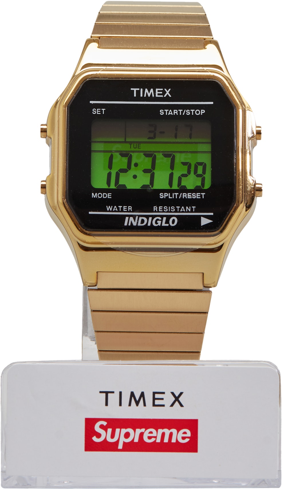 værdi Overdreven højt Supreme Timex Digital Watch Gold - FW19 - US