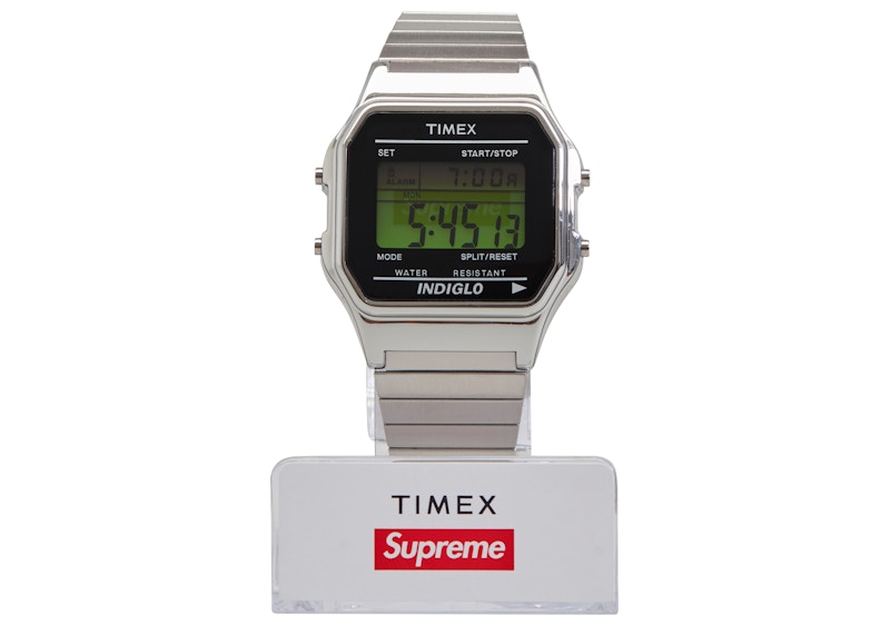 19aw Supreme Timex Digital Watch silver-