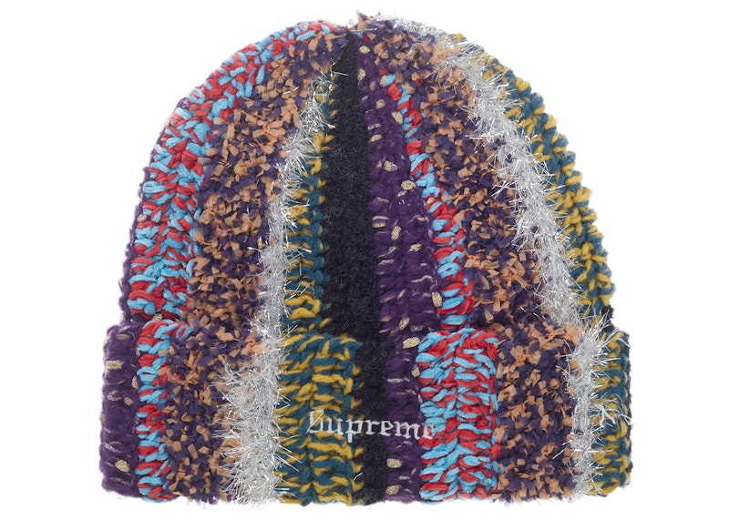 Supreme Tinsel Stripe Beanie Multicolor - FW25 - US