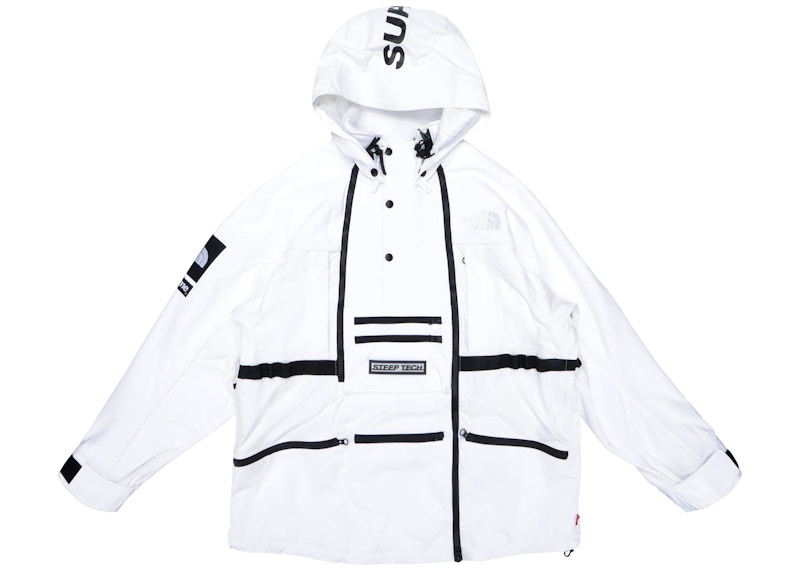 supreme the north face steep tech hooded jacket white