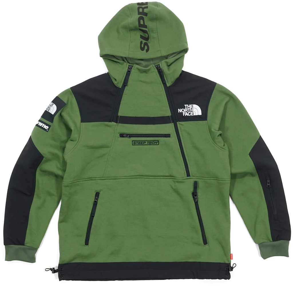 Supreme The North Face Steep Tech Hooded Sweatshirt Olive Men's - SS16 - US