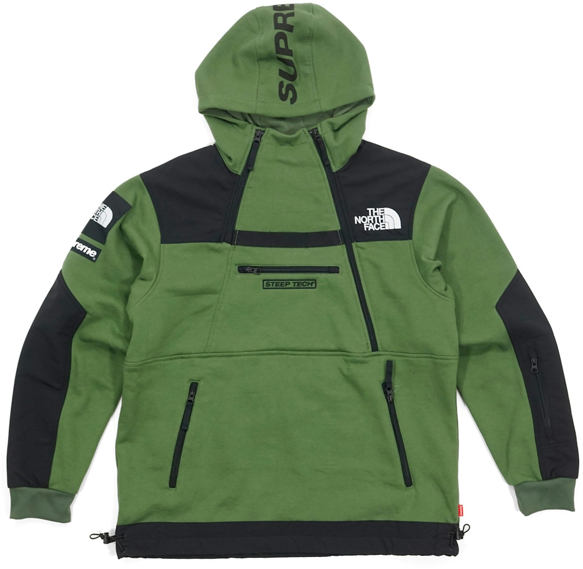 Supreme The North Face Steep Tech Hooded Sweatshirt Olive - SS16