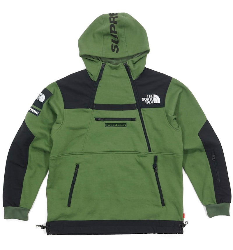 Supreme The North Face Steep Tech Hooded Sweatshirt Olive Men's