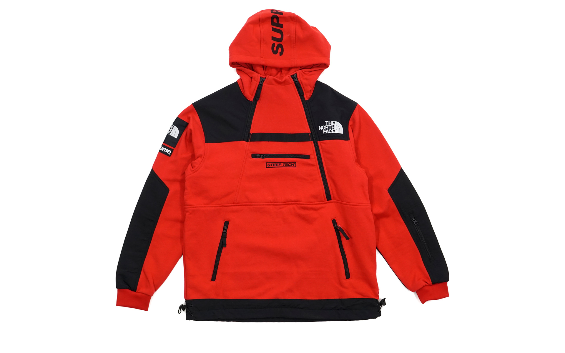 Supreme The North Face Steep Tech Hooded Sweatshirt Red