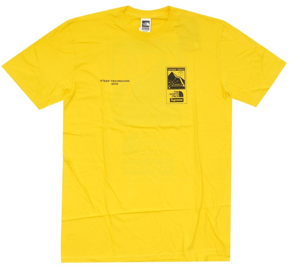 Supreme The North Face Steep Tech T Shirt Yellow Men's - SS16 - GB