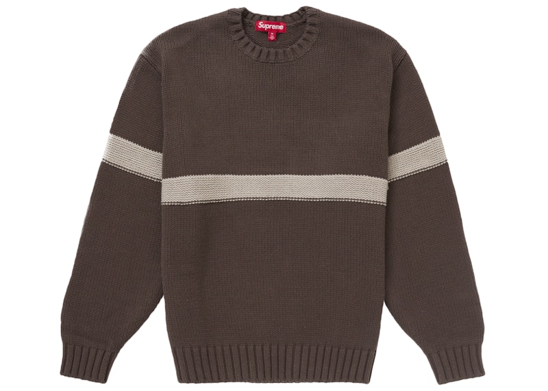 Supreme Tonal Applique Sweater Brown Men's - SS25 - US