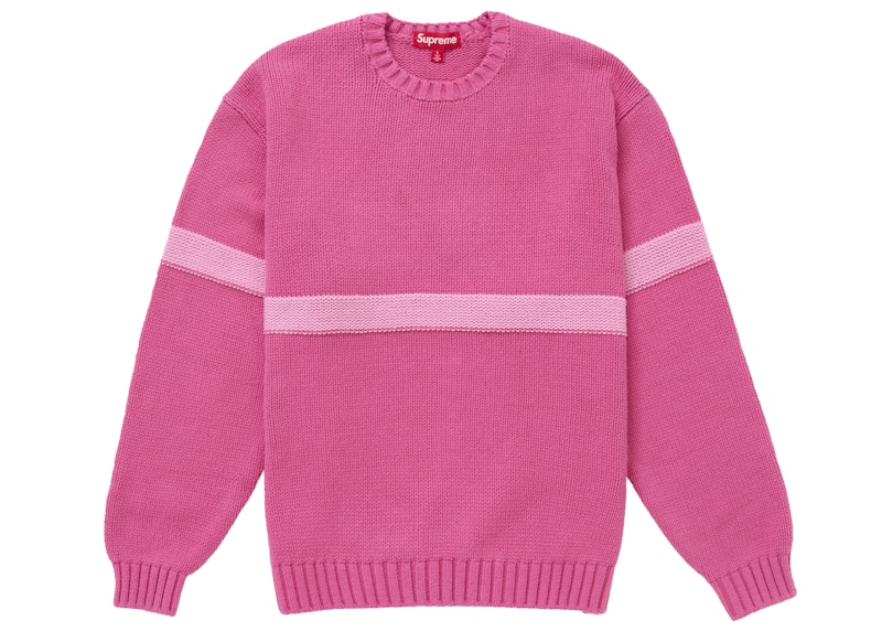 Supreme Tonal Applique Sweater Dark Pink メンズ - SS25 - JP