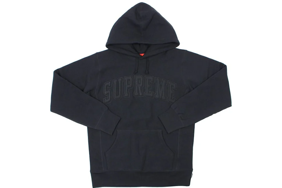 Supreme black tonal hoodie Clearance