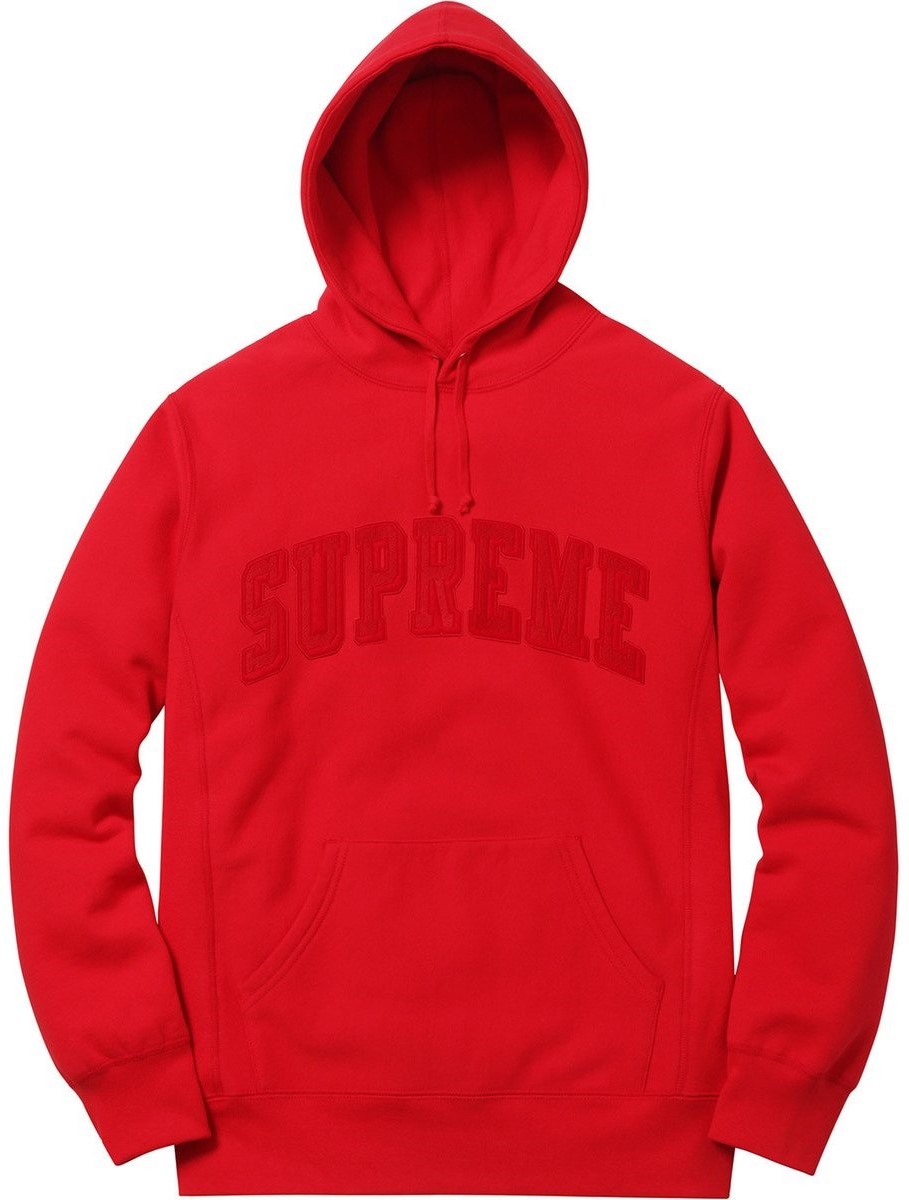 Supreme Tonal Arc Hooded Sweatshirt Red - SS16 - US