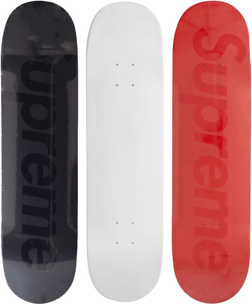 Supreme Logo Skateboards  Supreme skateboard, Supreme skateboard