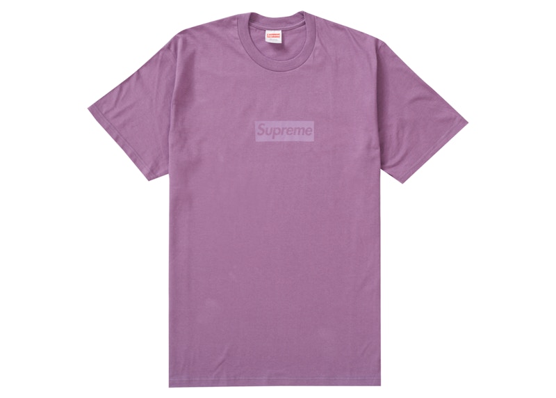 公式ショップ】 Supreme Tonal Box Logo Tee Dusty Purple