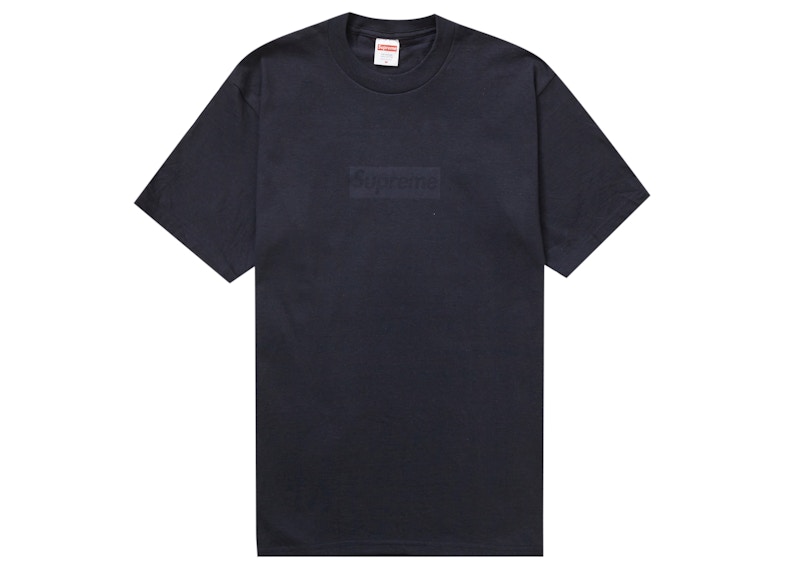 Supreme Tonal Box Logo Tee Navy