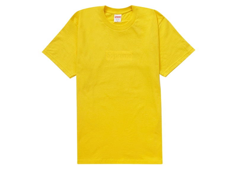 supreme Tonal Box Logo Tee Yellow Medium