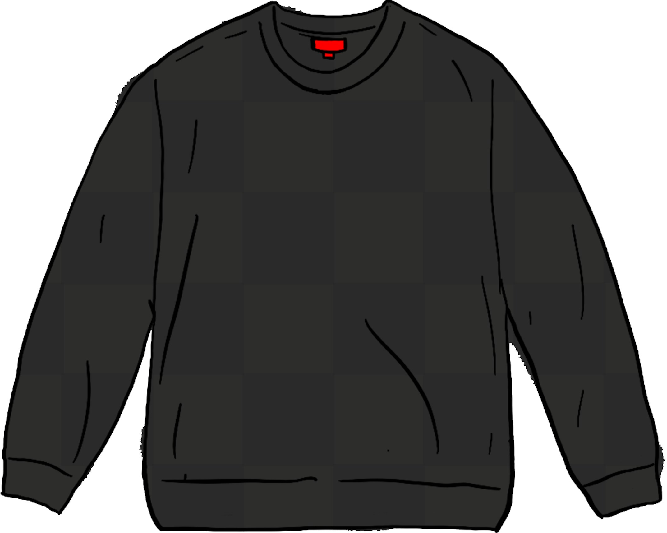 Supreme Tonal Checkerboard Small Box Sweater Black