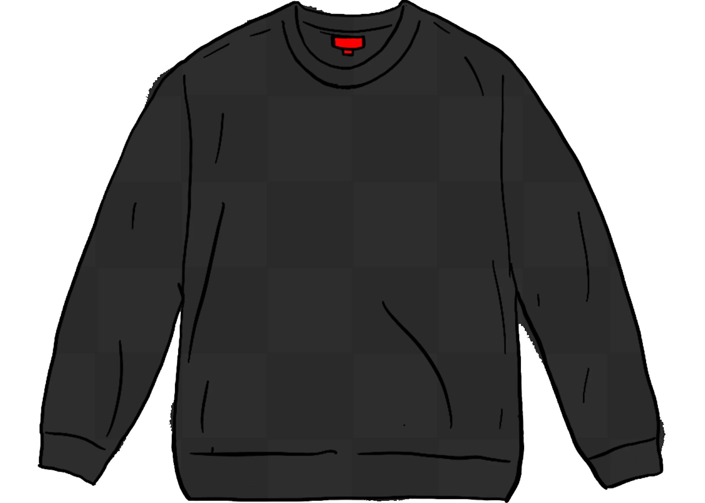 Supreme Tonal Checkerboard Small Box Sweater Black - SS21 - US