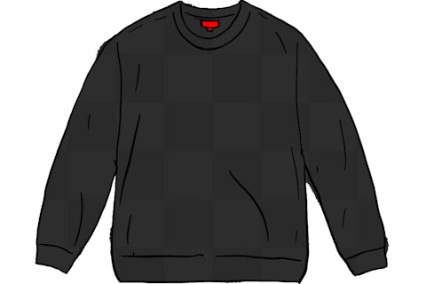 Supreme Tonal Checkerboard Small Box Sweater Black Men's - SS21 - US Supreme Tonal Checkerboard Small Box Sweater Black Men's - SS21 - US