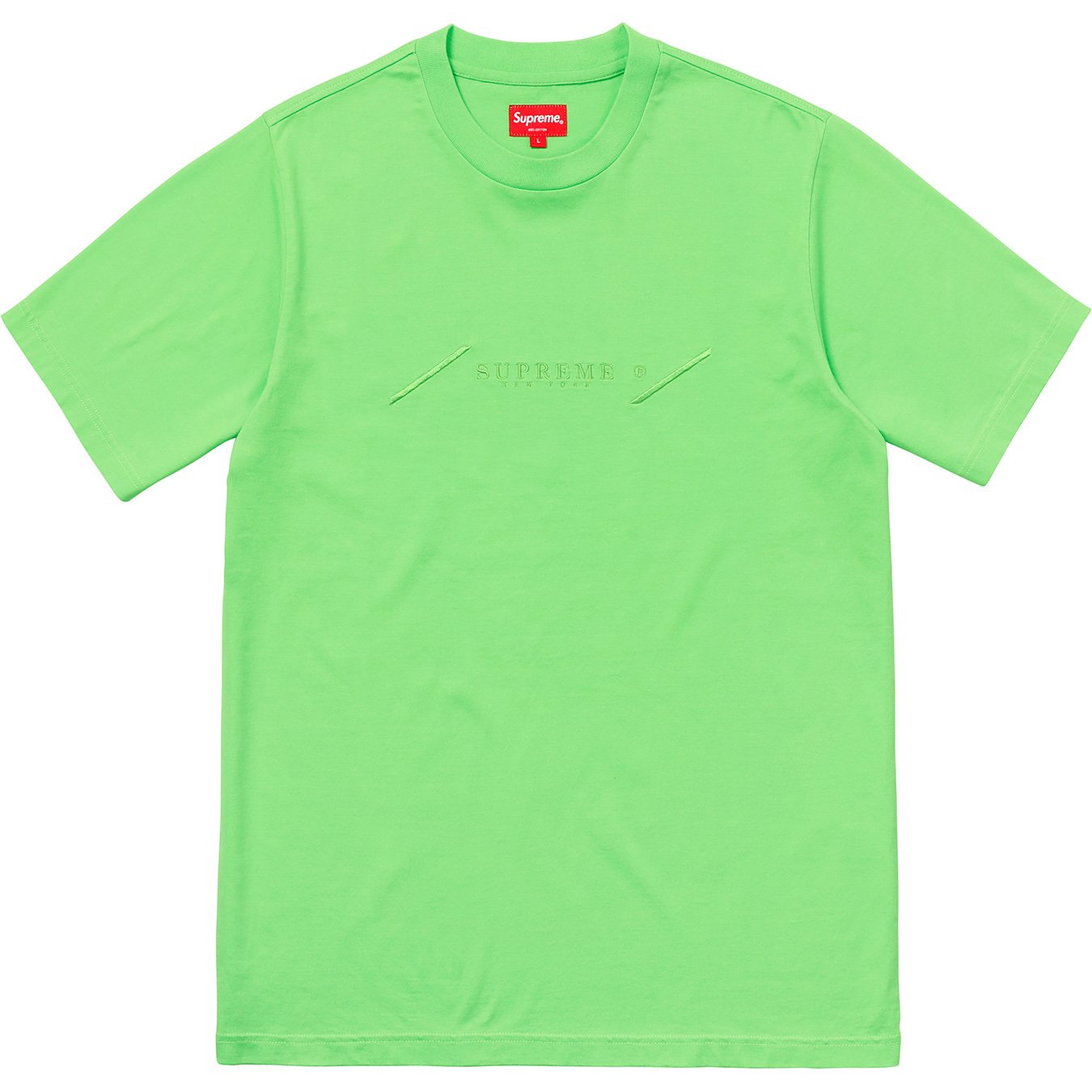 Supreme Tonal Embroidery Top Bright Green Men's   SS   US