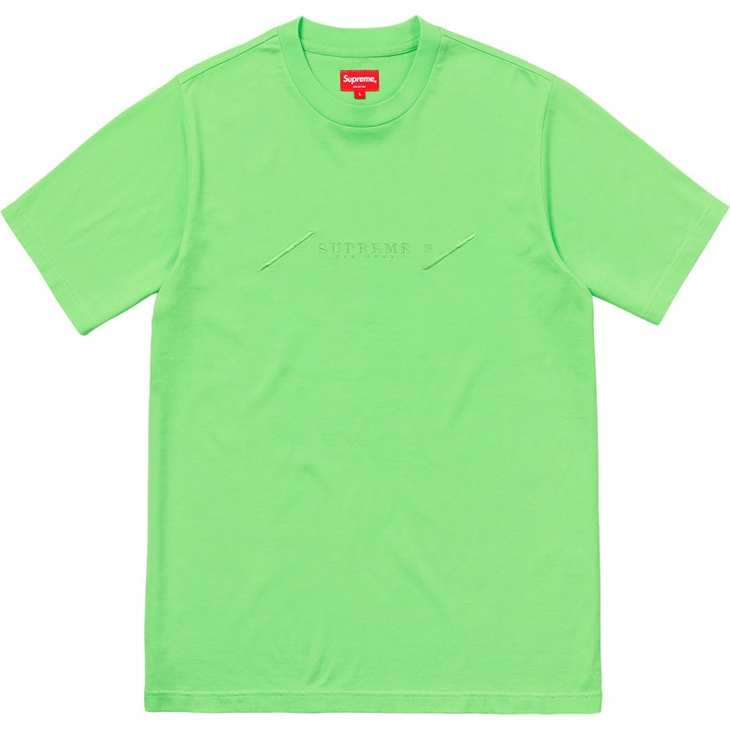 Supreme Tonal Embroidery Top Bright Green Men's - SS18 - US