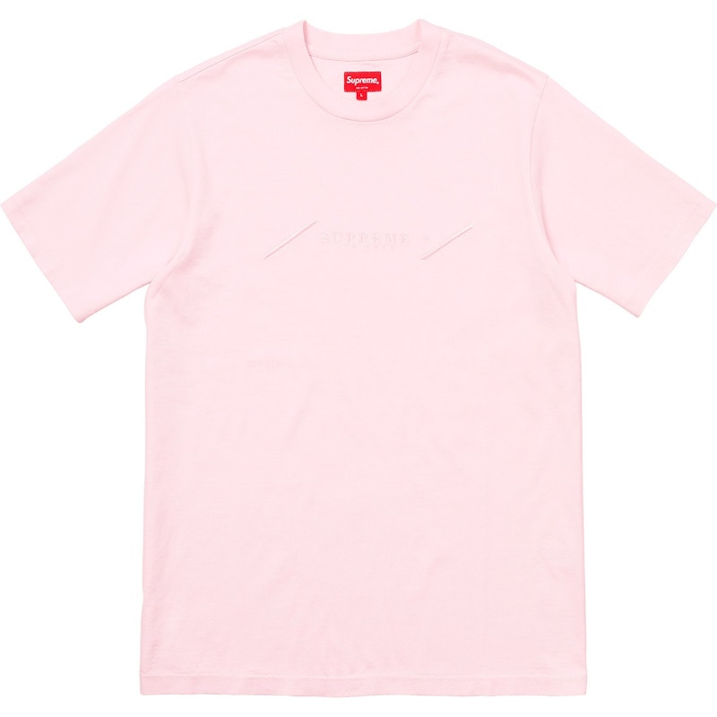 Supreme Tonal Embroidery Top Light Pink Men's - SS18 - US