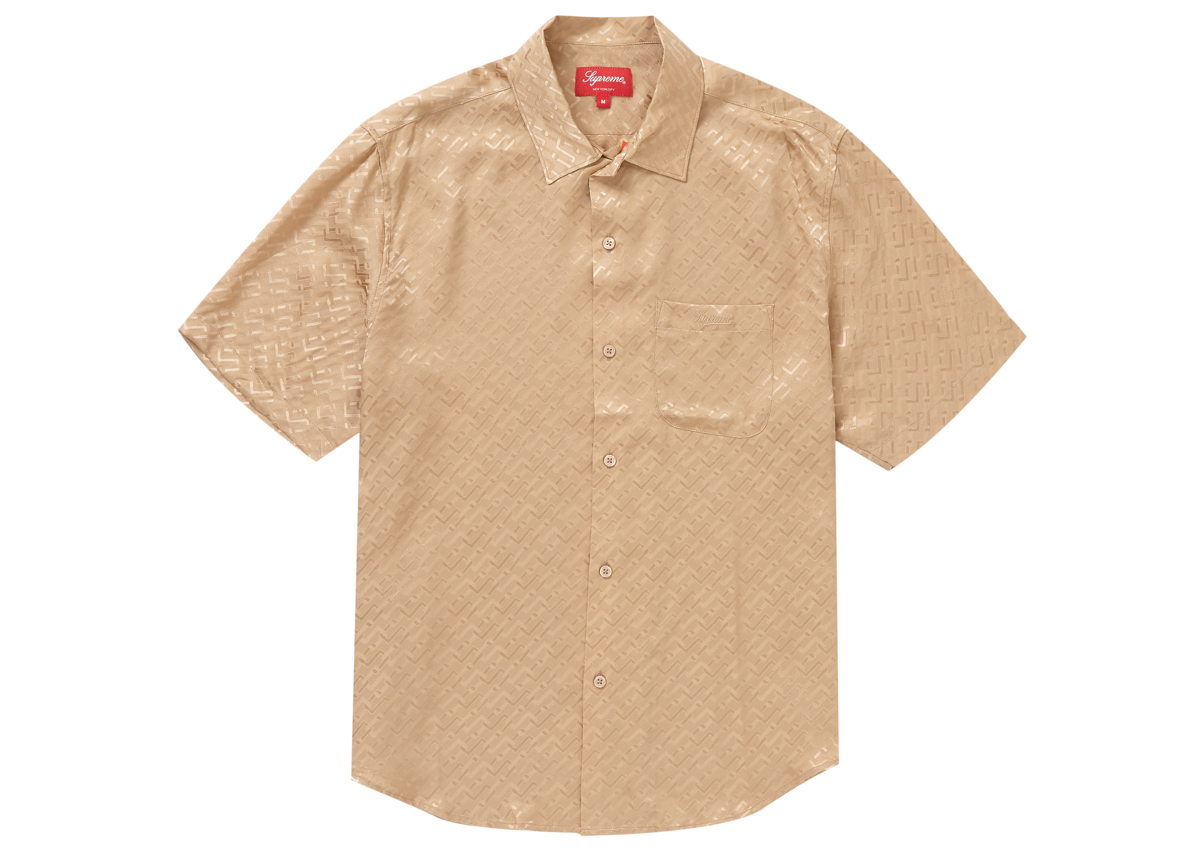 返品?交換対象商品 Supreme Leopard Silk S/S Shirt Tan L | www.pro13