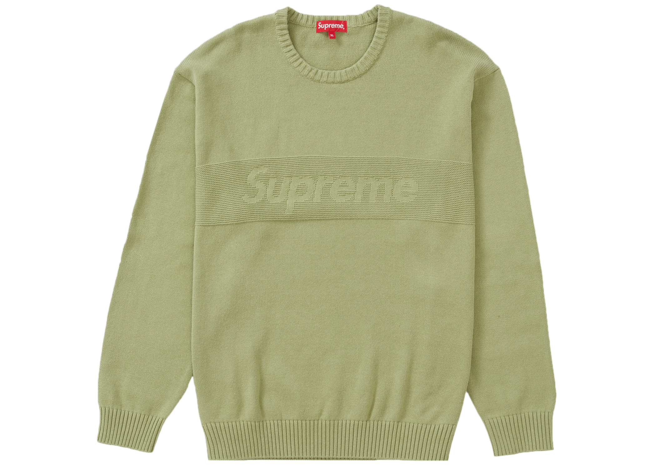 Supreme Tonal Paneled Sweater Dusty Green Men's - SS22 - US
