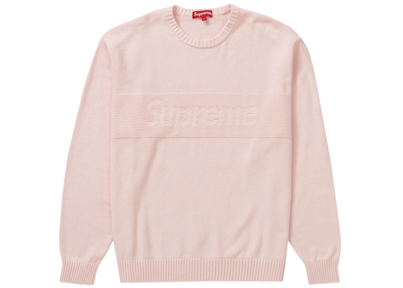 Supreme Tonal Paneled Sweater Pink Men's - SS22 - US