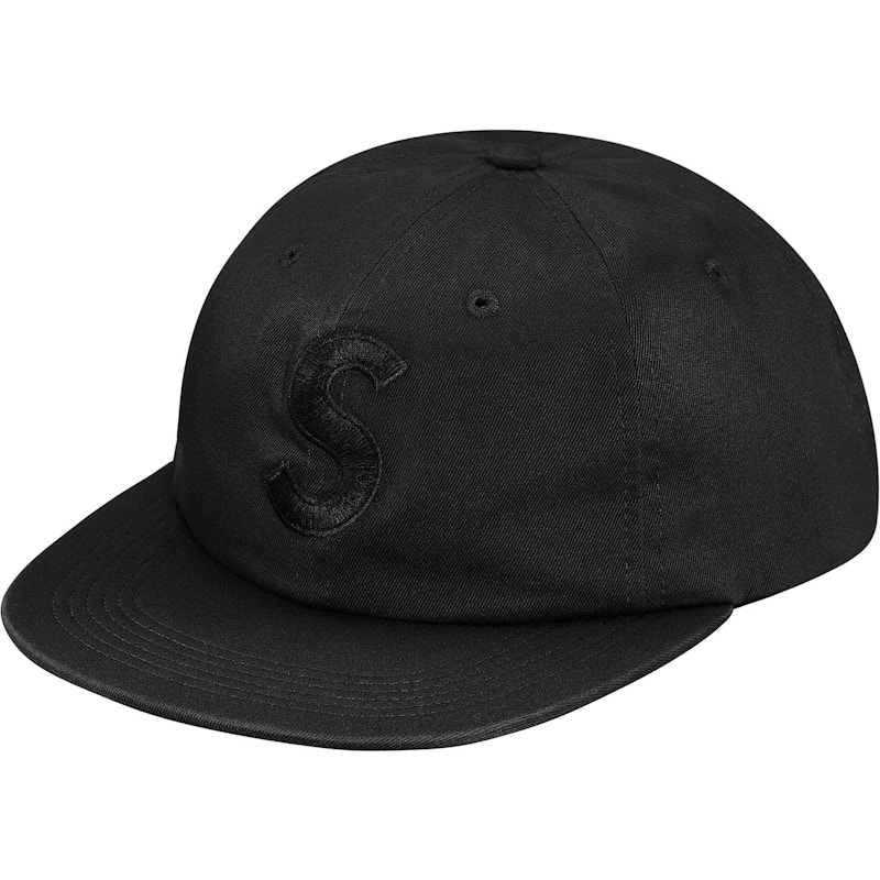 black supreme s logo hat