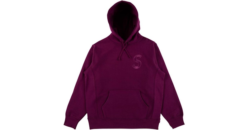 Supreme Tonal S Logo Hoodie Plum - FW17 - US