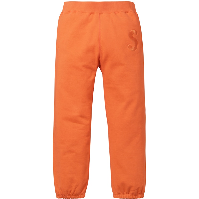 bright orange sweatpants