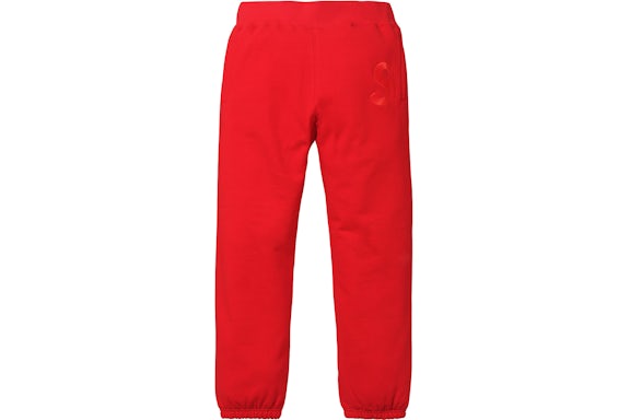 Supreme Tonal S Logo Sweatpant Red