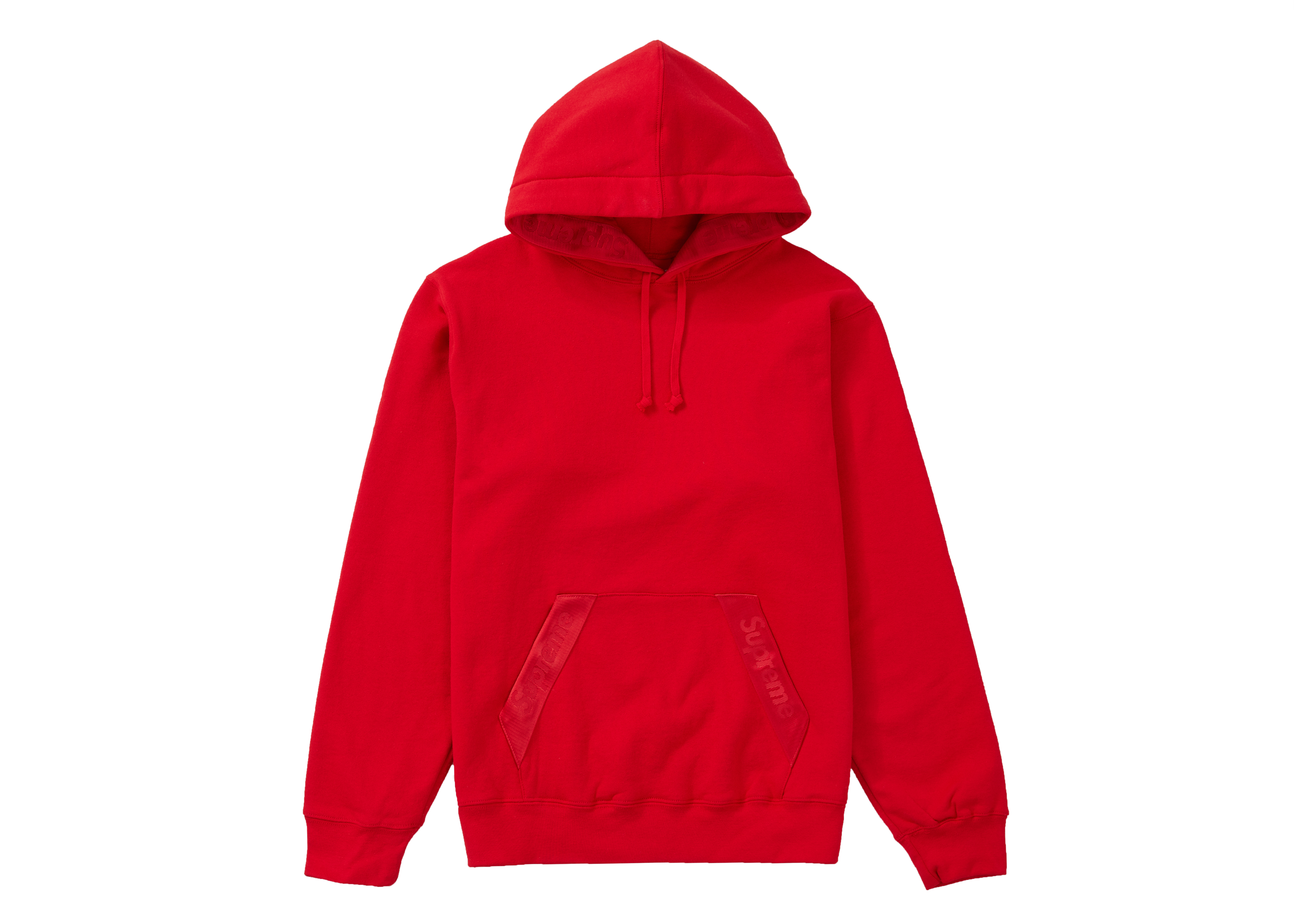 Supreme Tonal Webbing Hooded Sweatshirt Red Men's - SS20 - US
