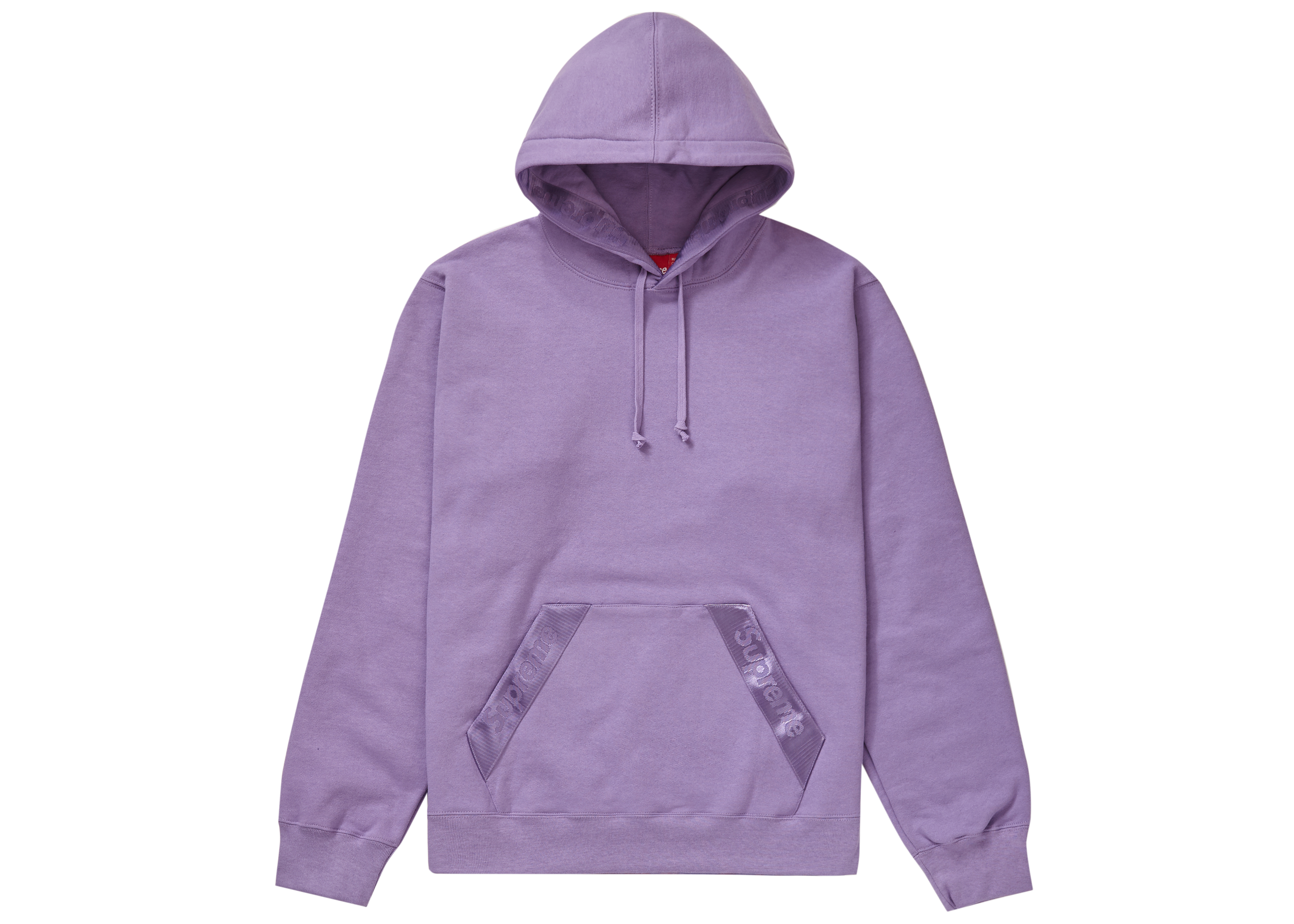 Supreme Tonal Webbing Hooded Sweatshirt Violet - SS20 Men's - GB