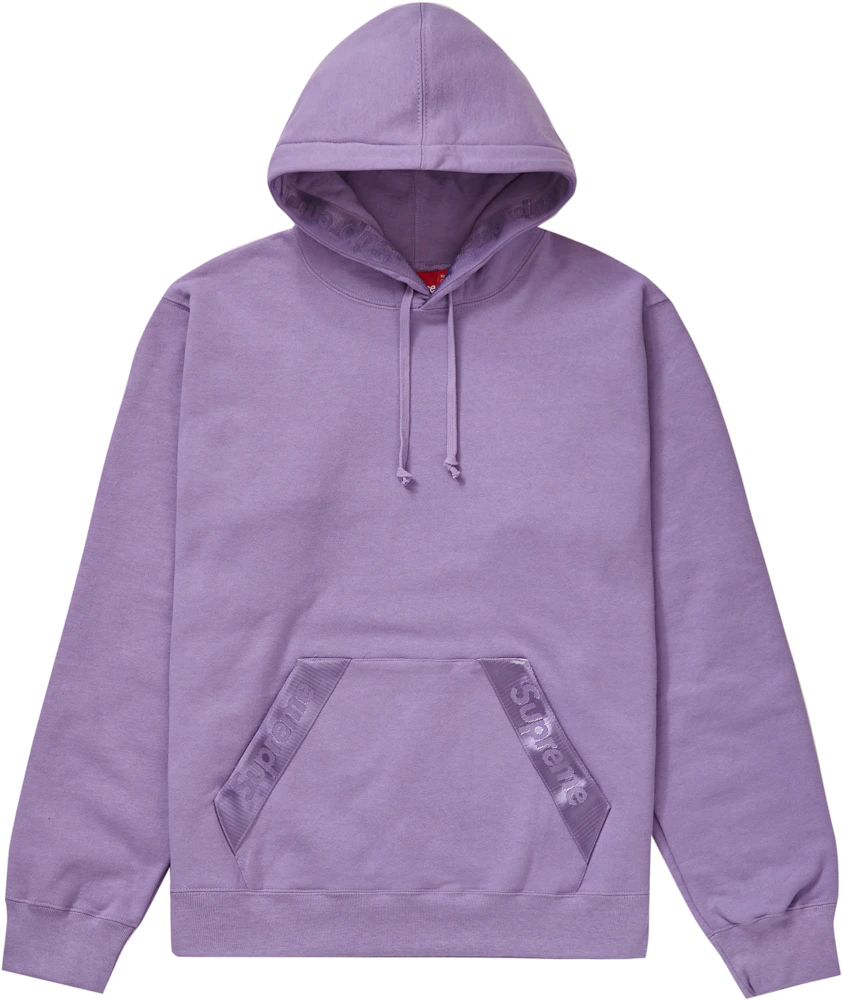 Supreme Tonal Webbing Hooded Sweatshirt Violet Men's - SS20 - US