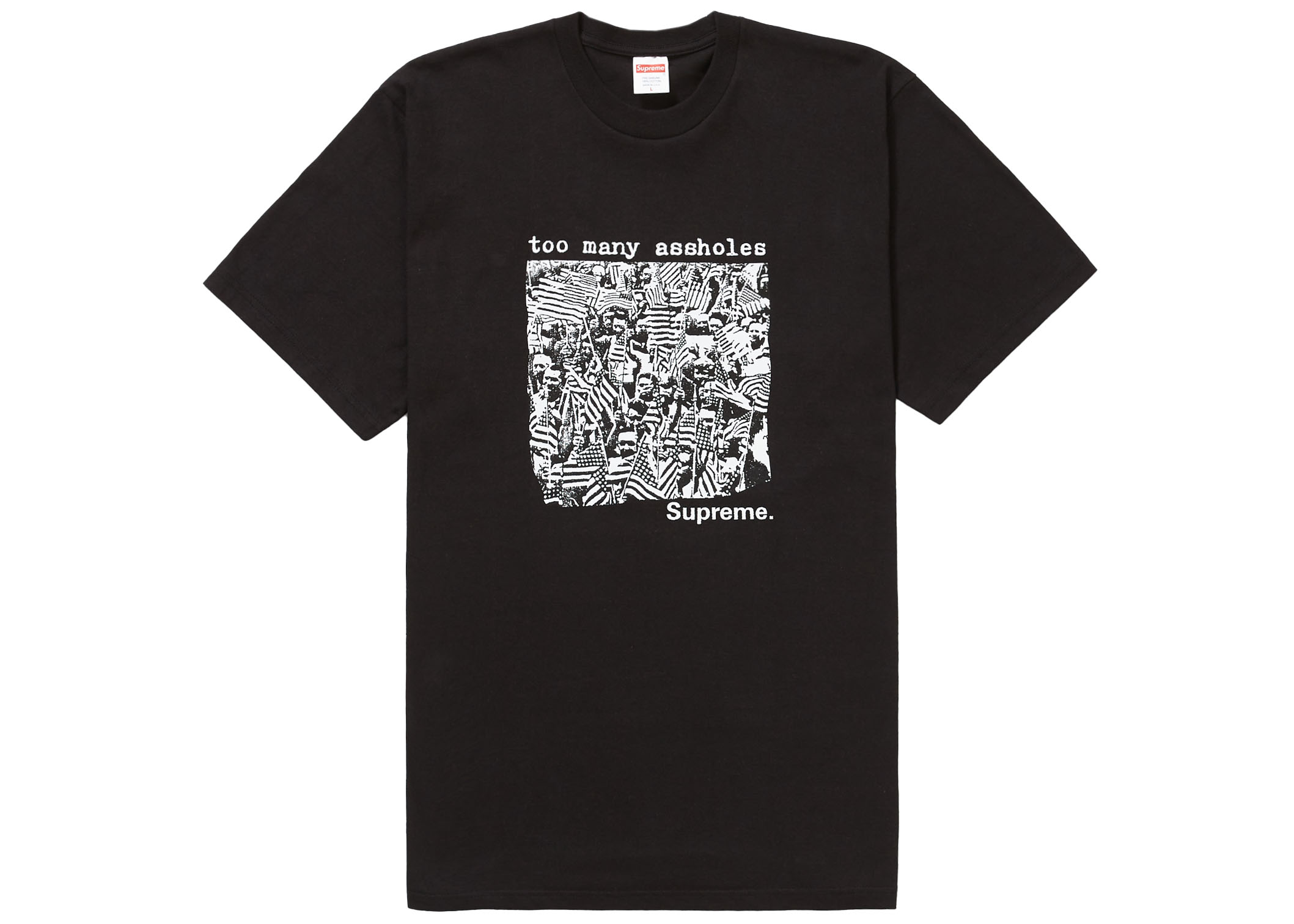 Supreme Too Many Assholes Tee Black Men's - SS22 - US